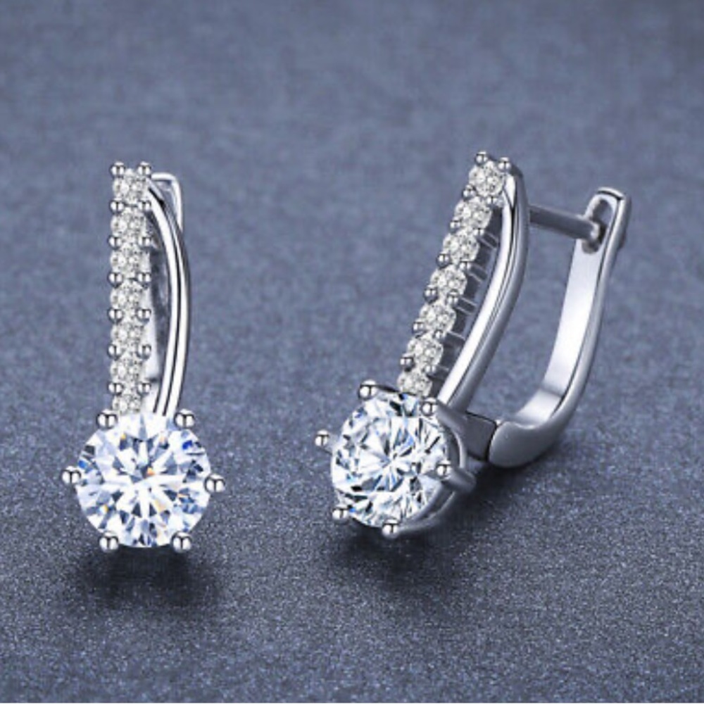 NEW STERLING Silver Luxury Earrings - Picture 3 of 3